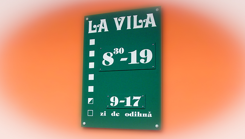 Табличка La Vila