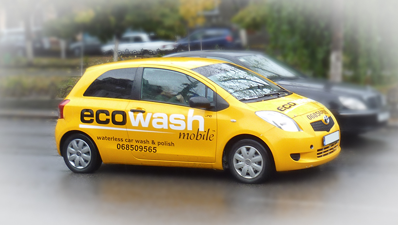 Реклама на машине Eco Wash