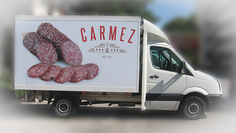 Реклама на машине Carmez