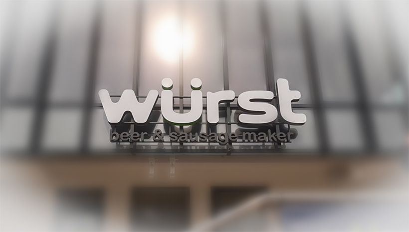 Объемные буквы Wurst