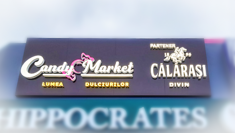 Friza publicitara Candy Market, Calarasi