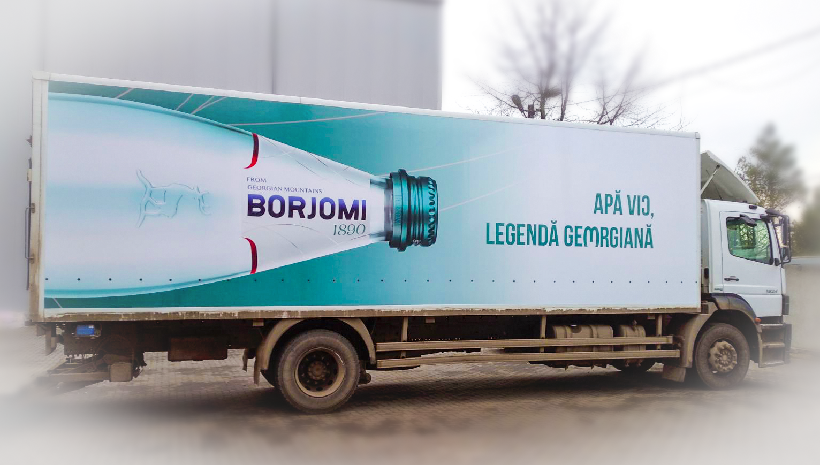 Publicitate pe transport Borjomi